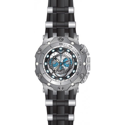 Invicta Venom Chronograph Silver and Black Dial Black Silicone Men's Watch 20423 watches