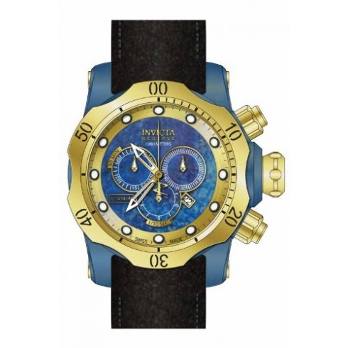 Invicta Venom Chronograph Titanium Dial Black Leather Men's Watch 15998 watches