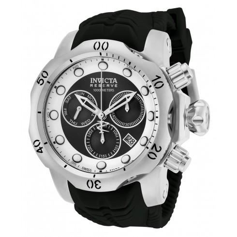 Invicta Venom Chronograph White and Black Dial Black Silicone Men's Watch 19913 watches