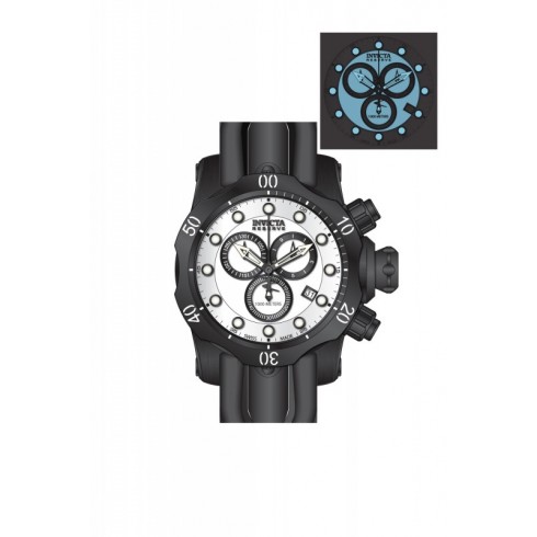 Invicta Venom Chronograph White Dial Black Polyurethane Men's Watch 80577 watches