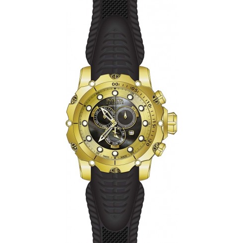 Invicta Venom Chronopgraph Black and Gold Dial Black Silicone Men's Watch 20401 watches