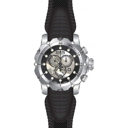 Invicta Venom Chronopgraph Silver and Black Dial Black Silicone Men's Watch 20395 watches