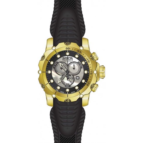 Invicta Venom Chronopgraph Silver and Black Dial Black Silicone Men's Watch 20400 watches