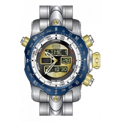 Invicta Venom Multi-Function Gold Digital Dial Stainless Steel Men's Watch 12586 watches
