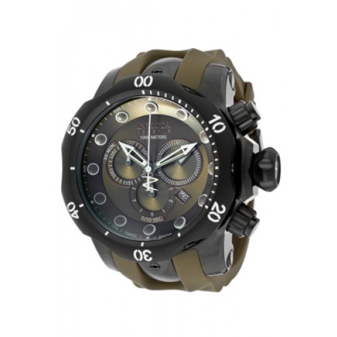 Invicta Venom Olive Green Rubber Quartz Chrono Men's Watch 11976 watches