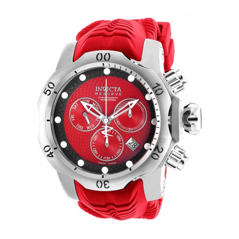 Invicta Venom Red Dial Men's Red Leather Chronograph Watch 19009 watches