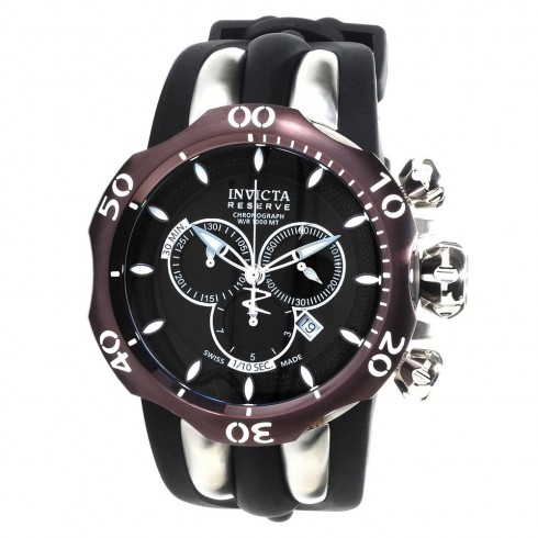 Invicta Venom Reserve Black Dial Black and Stainless Steel Men's Watch 13918 watches