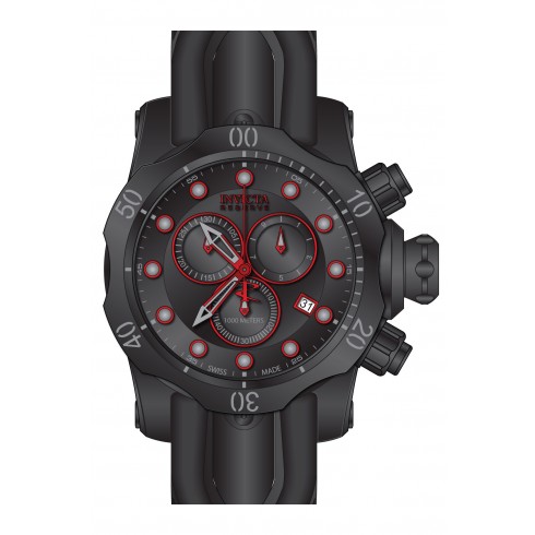 Invicta Venom Reserve Chronograph Black Dial Black Polyurethane Men's Watch 18881 watches