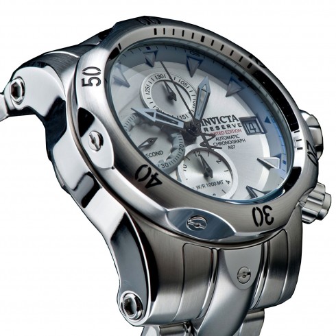 Invicta Venom Reserve Silver-tone Dial Chronograph Stainless Steel Men's Watch 10164 watches