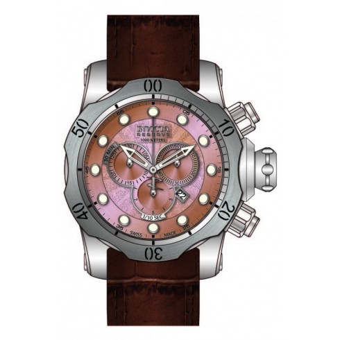 Invicta Venom Rose Gold Dial Brown Leather Men's Chronograph Watch 80695 watches