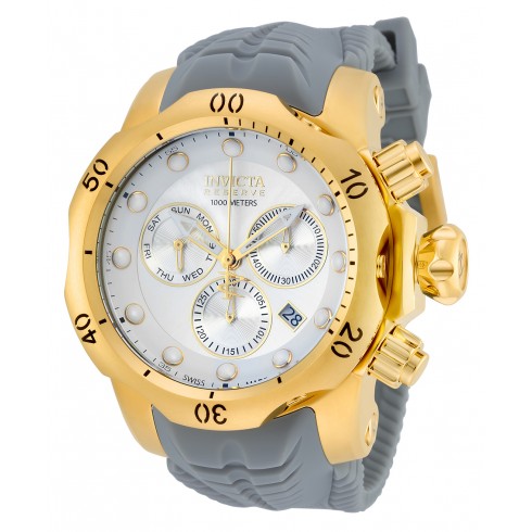 Invicta Venom Silver Dial Grey Silicone Men's Watch 19919 watches