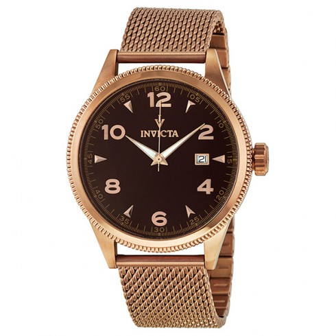 Invicta Vintage Brown Dial Rose Gold-tone PVD Men's Watch 12201 watches