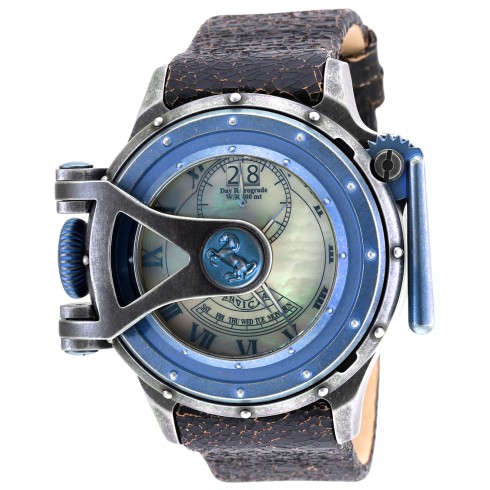 Invicta Vintage Mother of Pearl Dial Black Leather Men's Watch 18594 watches