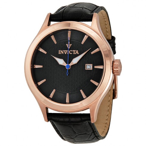 Invicta Vintage Silver Dial Black Leather Men's Watch 12239 watches