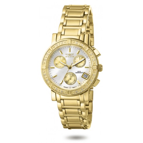 Invicta Wildflower Chronograph Mother of Pearl Dial Gold-tone Ladies Watch 4720 watches