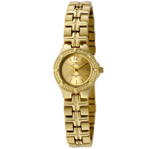 Replica Invicta Wildflower Gold Dial 18kt Gold-plated Ladies Watch 0131 Watch