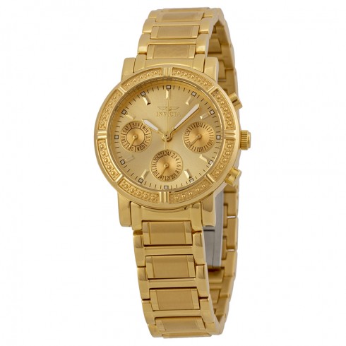 Invicta Wildflower Gold-tone Dial Gold-tone Stainless Steel Ladies Watch 14873 watches