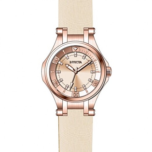 Invicta Wildflower Rose Dial Beige Polyurethane Ladies Watch 21761 watches