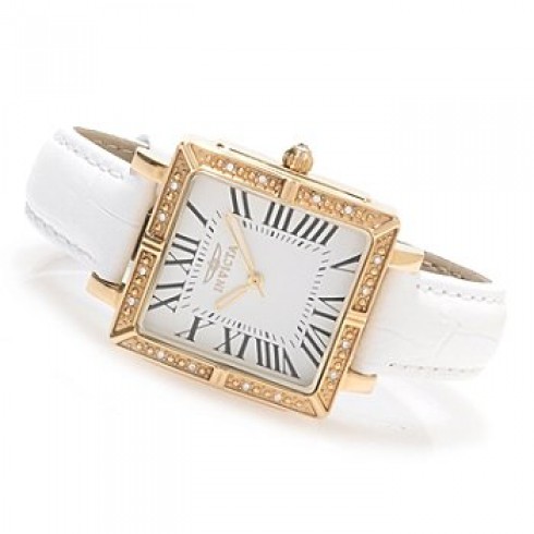 Invicta Wildflower White Dial White Leather Ladies Watch 14846 watches