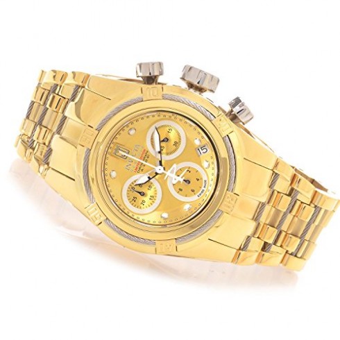 Invictor Jason Taylor Bolt Zeus Gold Dial Yellow Gold-plated Ladies Watch 14608 watches