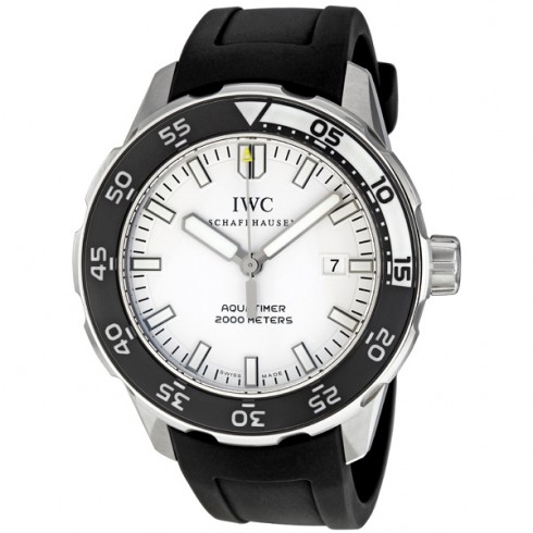 IWC Aquatimer Automatic 2000 White Dial Black Rubber Strap Men's Watch 3568-11 watches