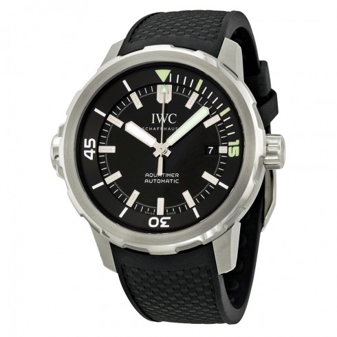 IWC Aquatimer Black Dial Black Rubber Men's Watch IW329001 watches