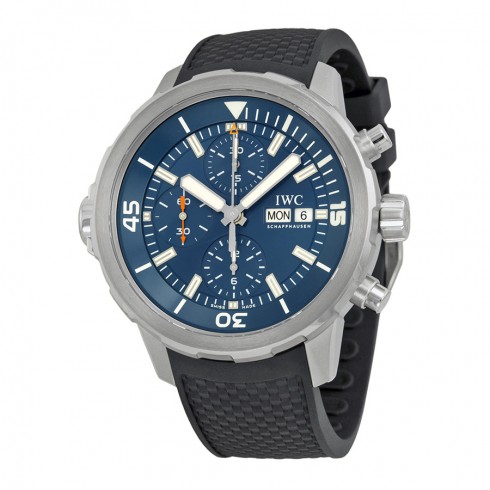 IWC Aquatimer Chronograph Blue Dial Black Rubber Men's Watch IW3768-05 watches