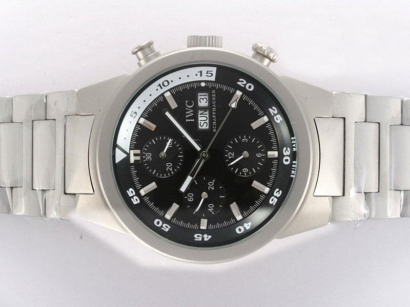 IWC Aquatimer Chronograph IW376701 Titanium Case Black Dial Round Watch watches