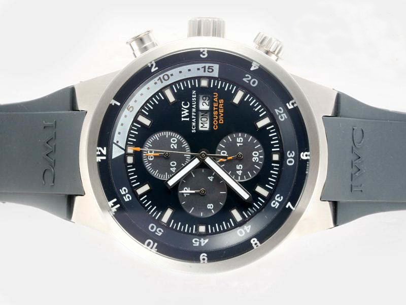 IWC Aquatimer Chronograph IW378101 Stainless Steel Bezel Quartz Grey Dial Watch watches