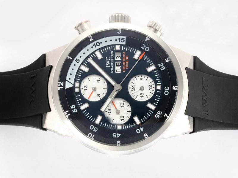 IWC Aquatimer Chronograph IW378203 Black Dial Stainless Steel Case 44mm Watch watches