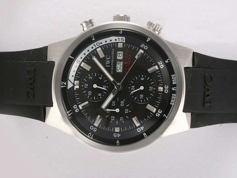 IWC Aquatimer Chronograph IW378203 Black Rubber Strap 44mm Watch watches