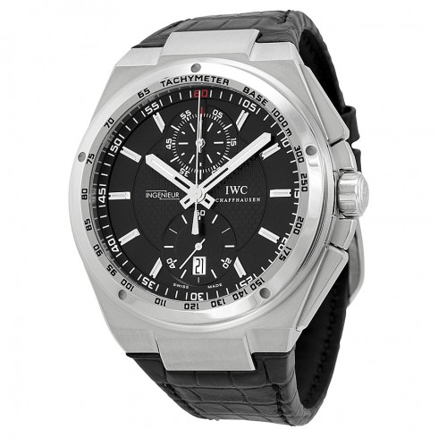 IWC Big Ingenieur Chronograph Automatic Black Dial Black Leather Men's Watch IW378406 watches