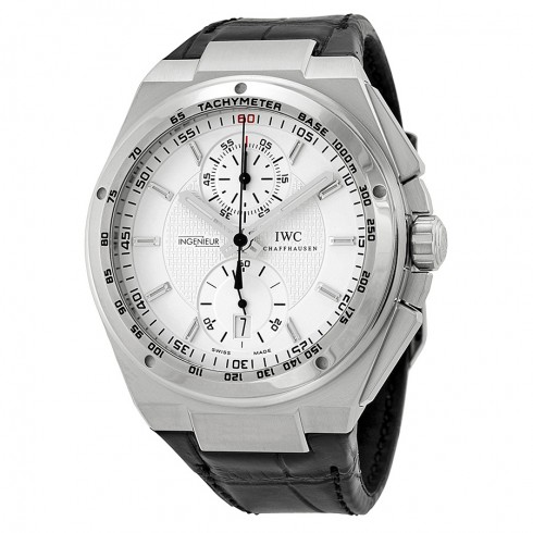 IWC Big Ingenieur Chronograph Automatic Silver Dial Black Leather Men's Watch 378405 watches