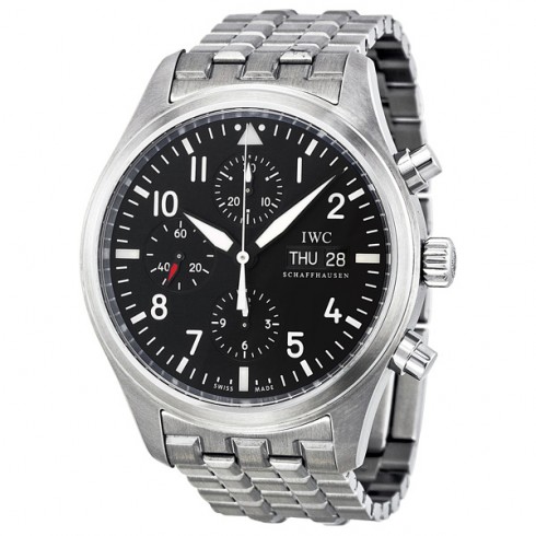 IWC Classic Pilot Chrono Automatic Steel Men's Watch 3717-04 watches
