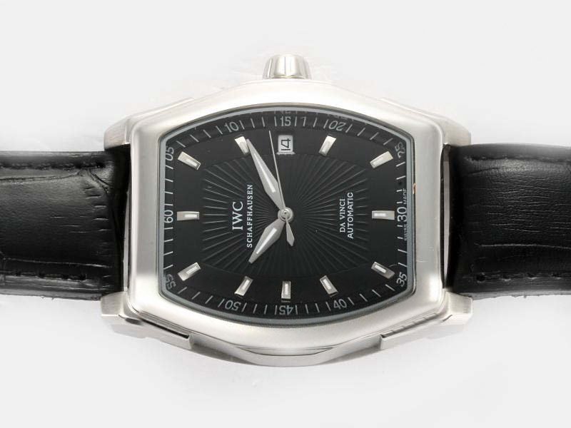 IWC Da Vinci IW524104 Stainless Steel Case Hexagonal Black Dial Watch watches
