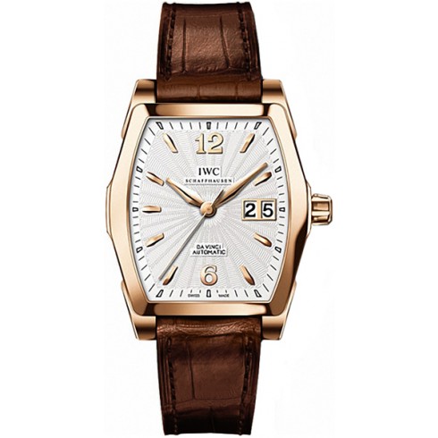 IWC Da Vinci Silver Dial 18kt Rose Gold Brown Leather Men's Watch IW452311 watches