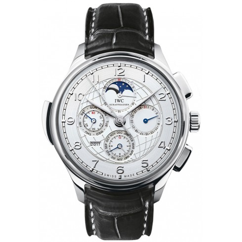 IWC Grande Complication Silver Dial Black Leather Automatic Men's Watch IW377401 watches