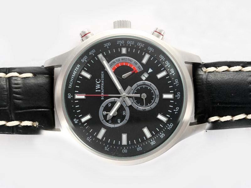 IWC Ingenieur Automatic IW323301 Quartz Chronograph 45mm Black Dial Watch watches