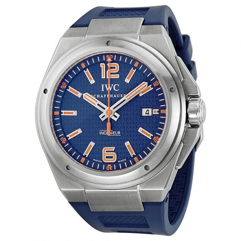 IWC Ingenieur Blue Dial Blue Rubber Automatic Men's Watch IW323603 watches