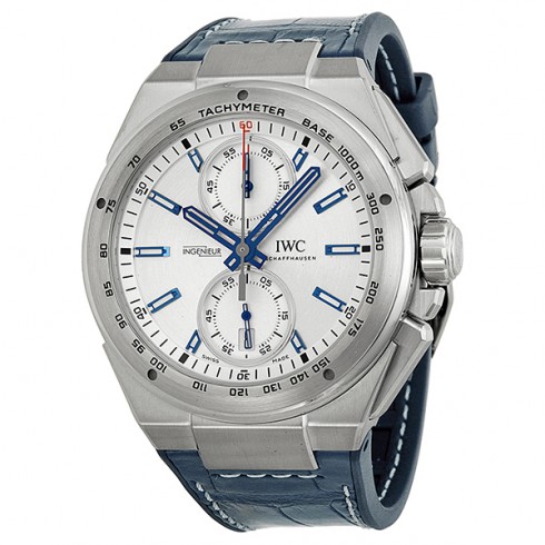 IWC Ingenieur Chronograph Racer Silver Dial Rubber Strap Men's Watch IW378509 watches