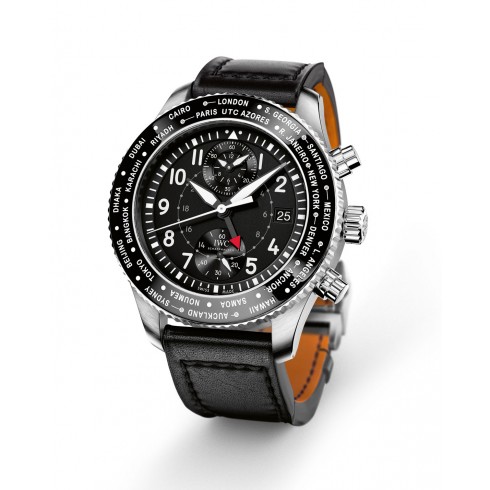 IWC Pilot Black Dial Automatic Men's GMT Watch IW395001 watches