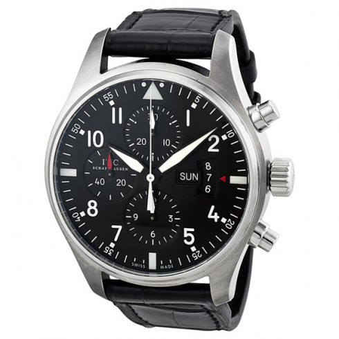IWC Pilot Black Dial Chronograph Automatic Men's Watch IW377701 watches