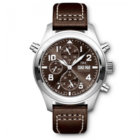 IWC Pilot Brown Dial Automatic Men's Chronograph Watch IW371808 watches