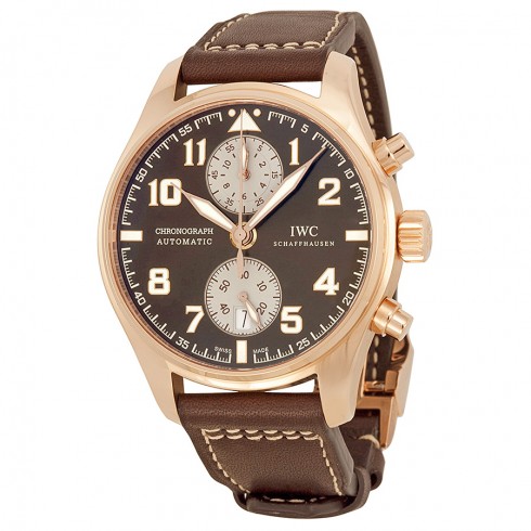 IWC Pilots Chronograph Edition Antoine de Saint Exupery Rose Gold Men's Watch IW387805 watches