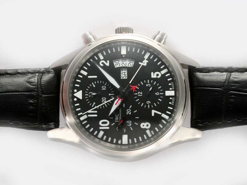 IWC Pilots Classic Chronograph IW371701 Black Dial Automatic 42mm Watch watches