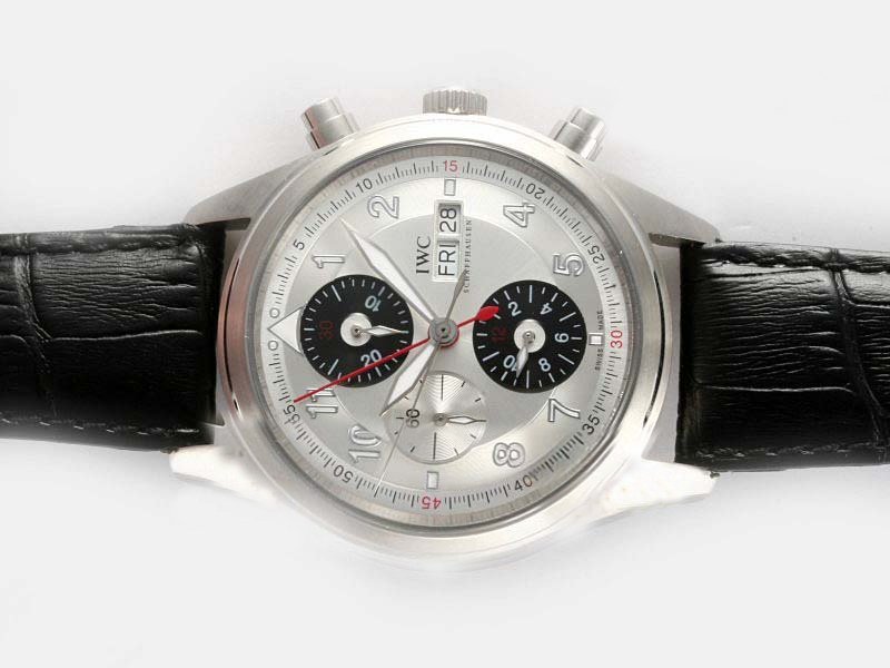 IWC Pilots Classic Chronograph IW371701 Midsize Round Automatic Watch watches