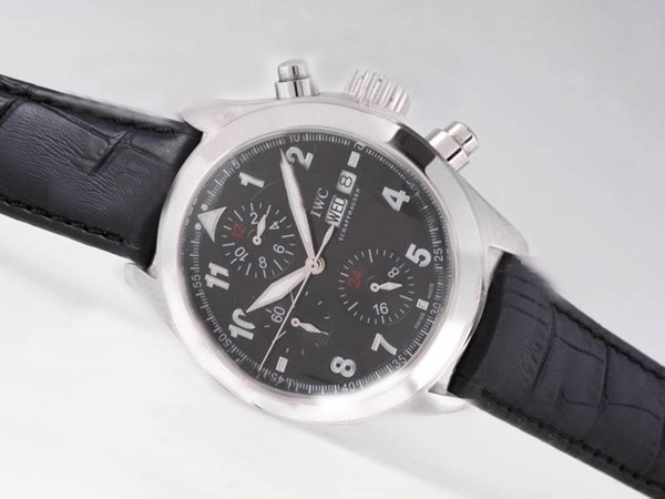 Replica IWC Pilots Classic Chronograph IW371701 Round Stainless Steel Case Midsize Watch Watch