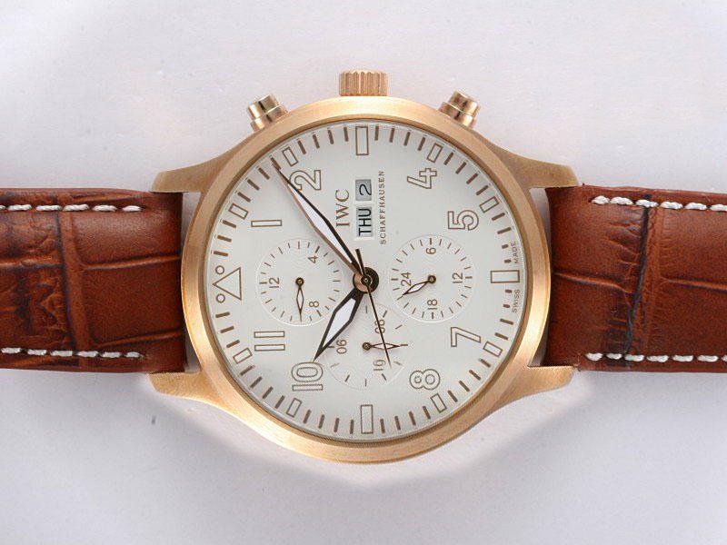 IWC Pilots Spitfire Chronograph IW371702 White Dial Automatic Watch watches