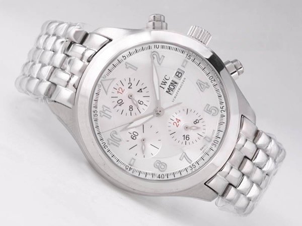 IWC Pilots Spitfire Chronograph IW371705 White Dial Automatic 42mm Watch watches