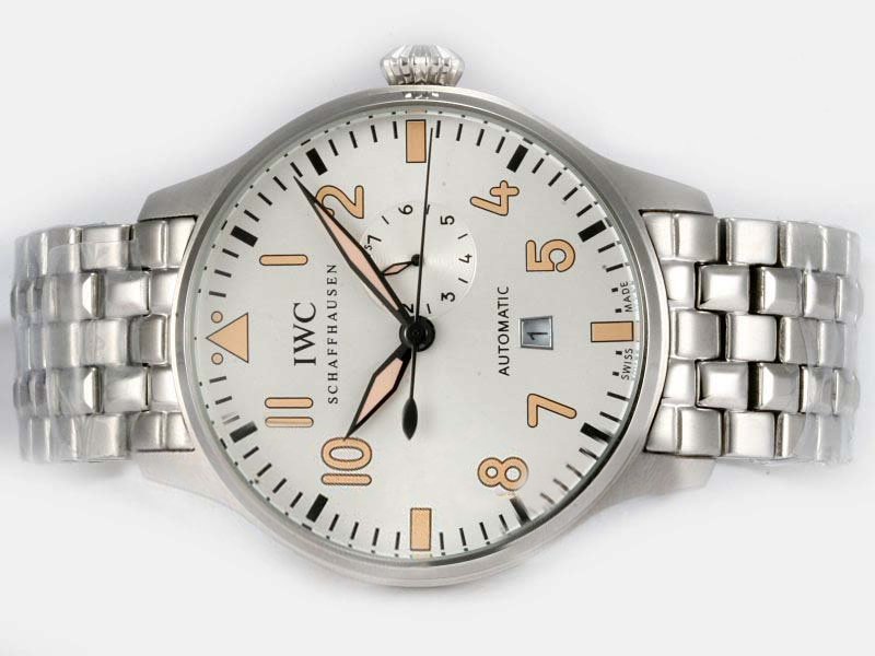 IWC Pilots spitfire Spitfire UTC IW325112 White Dial Stainless Steel Case Round Watch watches